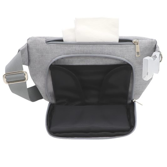 Fanny Pack Diaper Bag - Gray