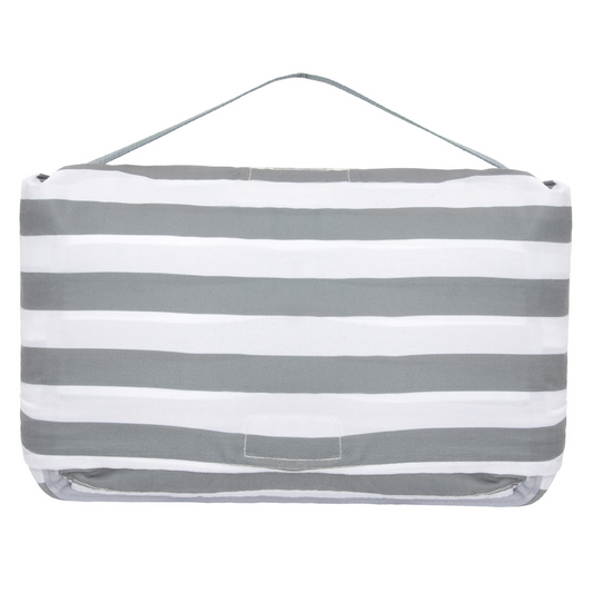 Shopping Cart & Highchair Cover - Gray and White Stripe with Cushion