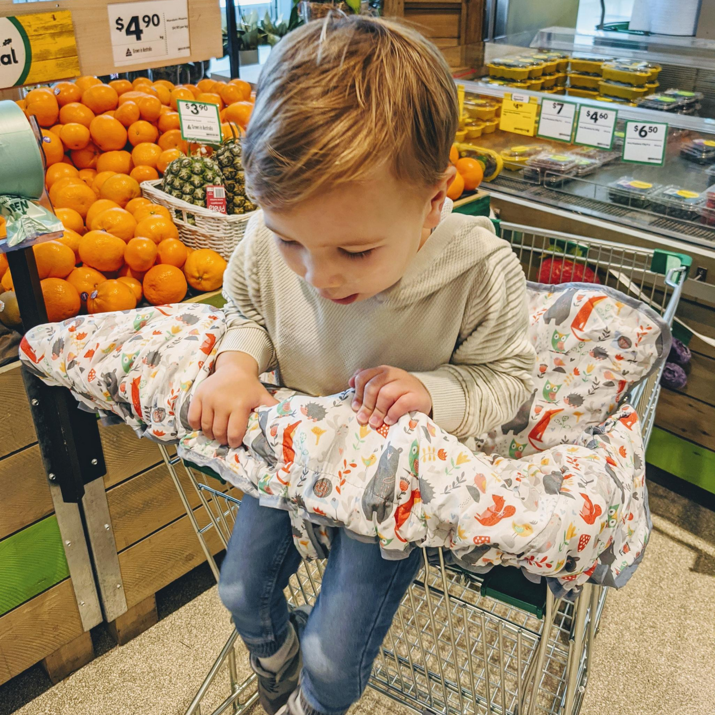 Shopping Cart & Highchair Cover - Forest Animals